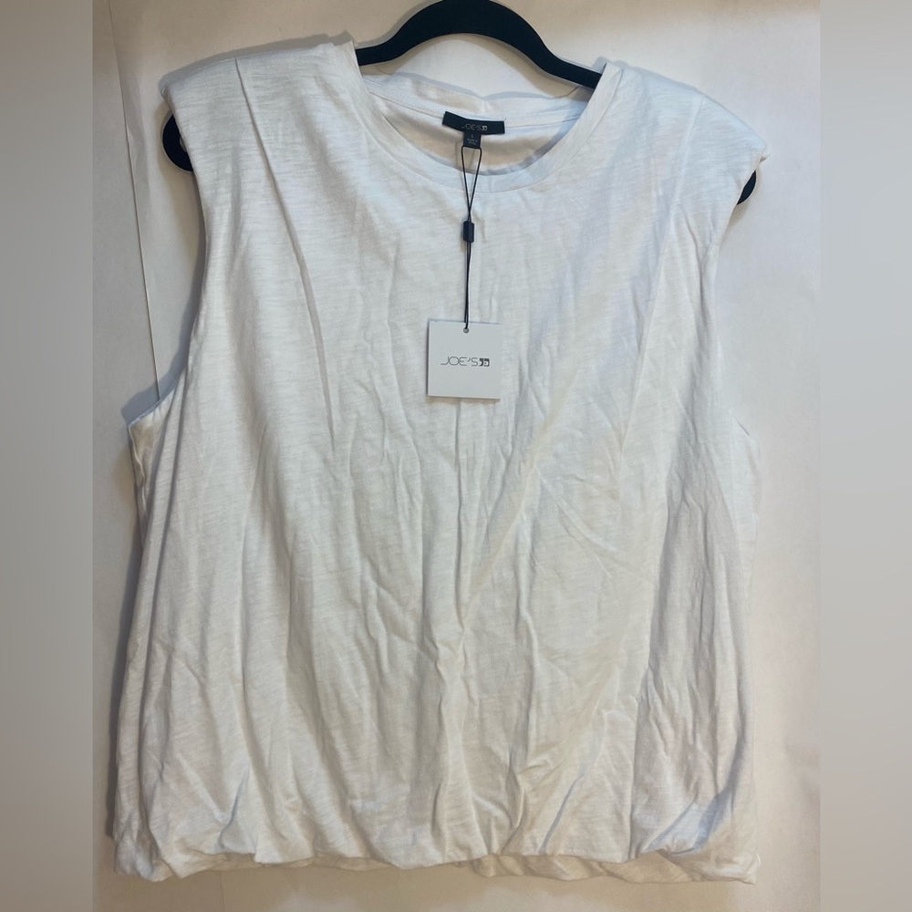 NWT JOEs The Arden Slub Sleeveless Tee White Size Large - Picture 7 of 13